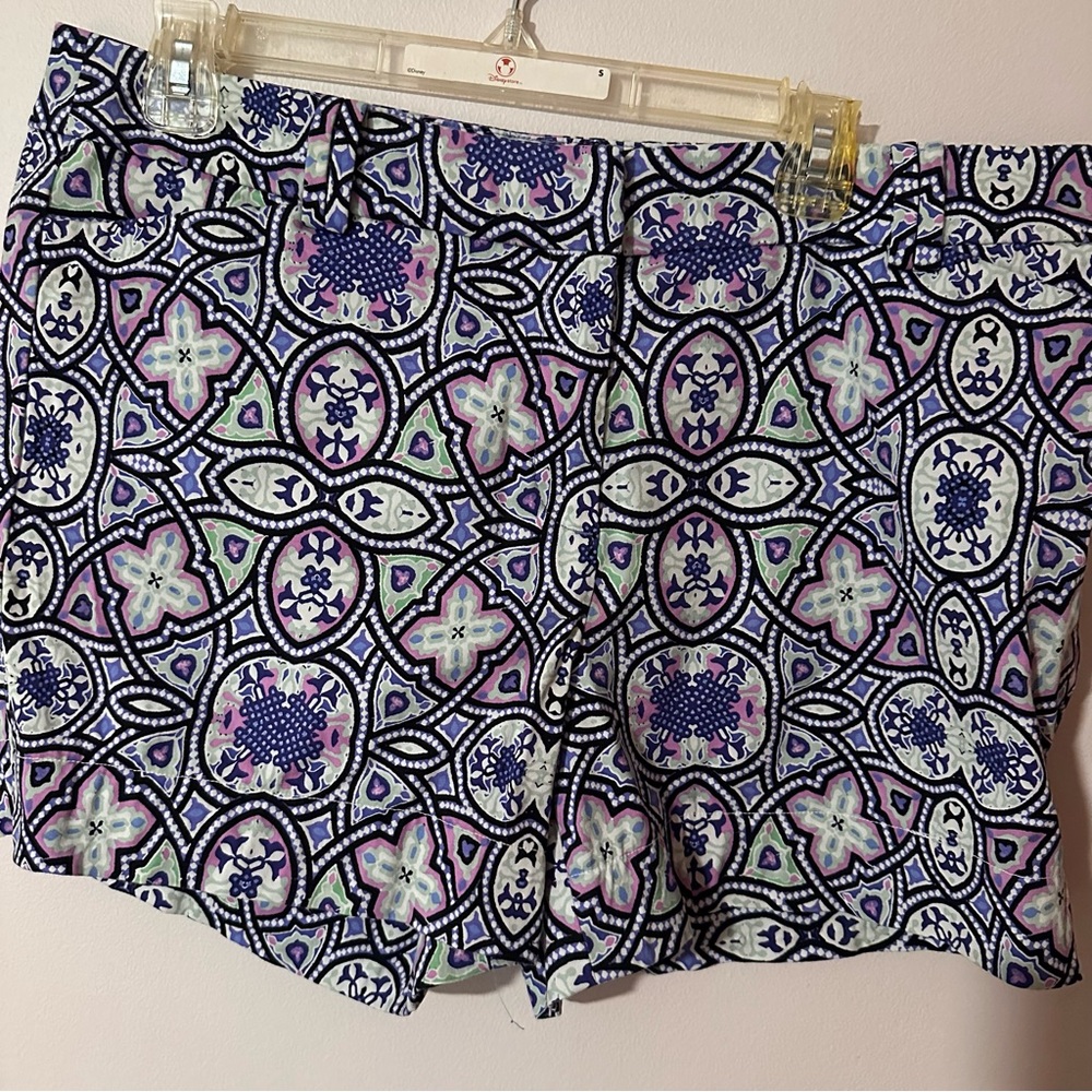 Talbots‎ Women's Patterned Shorts - Blue and Purple